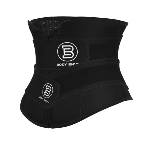 BODY ENVY 2 STRAP WAIST TRAINER BLACK NWT in packaging - Picture 3 of 12